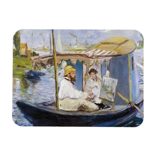 Edouard Manet - Monet in zijn Studio Boat Magneet (Horizontaal)