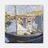 Edouard Manet - Monet in zijn Studio Boat Magneet (Voorkant)