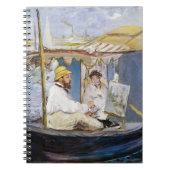 Edouard Manet - Monet in zijn Studio Boat Notitieboek (Voorkant)