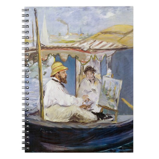 Edouard Manet - Monet in zijn Studio Boat Notitieboek (Voorkant)