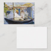 Edouard Manet - Monet in zijn Studio Boat Notitiekaartje (Voorkant / Achterkant)