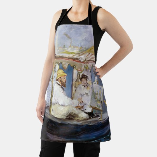 Edouard Manet - Monet in zijn Studio Boat Schort (Insitu)