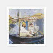 Edouard Manet - Monet in zijn Studio Boat Servet (Voorkant)