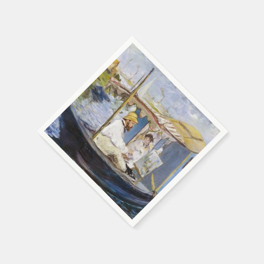 Edouard Manet - Monet in zijn Studio Boat Servet (Hoek)