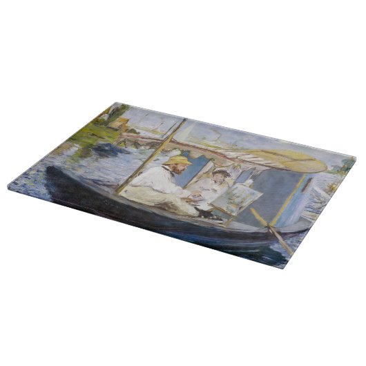 Edouard Manet - Monet in zijn Studio Boat Snijplank (Hoek)