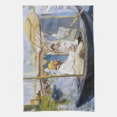 Edouard Manet - Monet in zijn Studio Boat Theedoek (Verticaal)