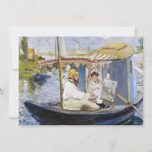 Edouard Manet - Monet in zijn studioboot Kaart