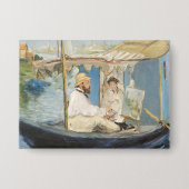 Edouard Manet - Monet schilderij op zijn studioboo Button (Voorkant)