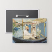 Edouard Manet - Monet schilderij op zijn studioboo Button (Voorkant / Achterkant)