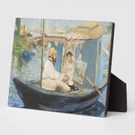 Edouard Manet - Monet schilderij op zijn studioboo Fotoplaat