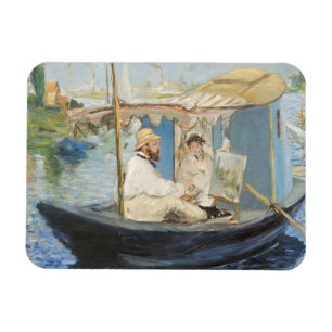Edouard Manet - Monet schilderij op zijn studioboo Magneet