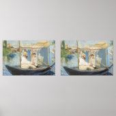 Edouard Manet - Monet schilderij op zijn studioboo Muurkunst Sets (Voorkant)