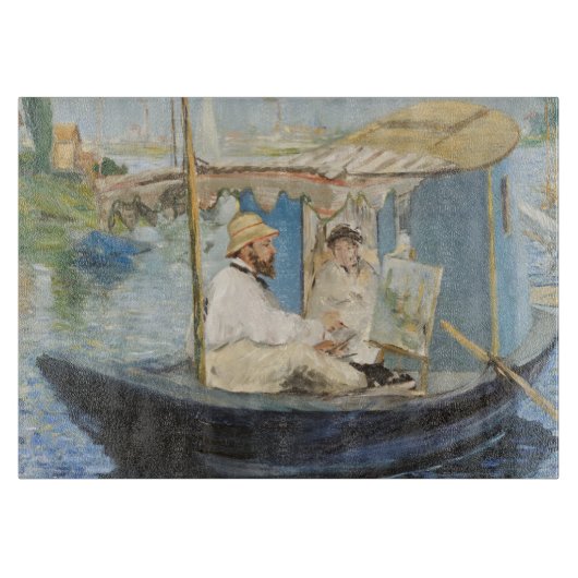 Edouard Manet - Monet schilderij op zijn studioboo Snijplank (Voorkant)