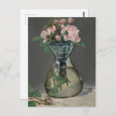 Edouard Manet Moss-Rozen in een Vase Briefkaart (Voorkant / Achterkant)