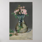 Edouard Manet Moss-Rozen in een Vase Poster (Voorkant)