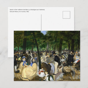Edouard Manet - Muziek in de Tuilerieën Briefkaart
