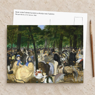 Edouard Manet - Muziek in de Tuilerieën Briefkaart