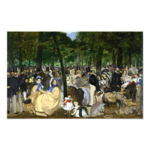 Edouard Manet - Muziek in de Tuilerieën Foto Afdruk