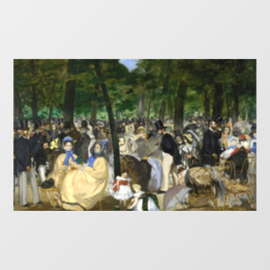 Edouard Manet - Muziek in de Tuilerieën Raamsticker