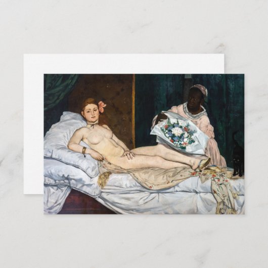 Edouard Manet - Olympia Bedankkaart (Voorkant / Achterkant)