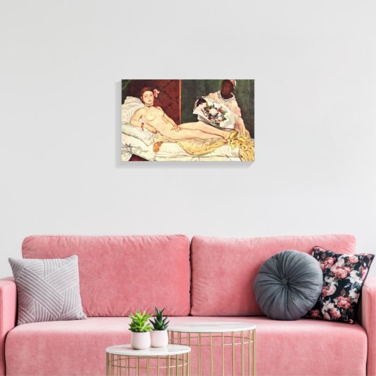 Edouard Manet - Olympia Canvas Afdruk (Insitu (Woonkamer))