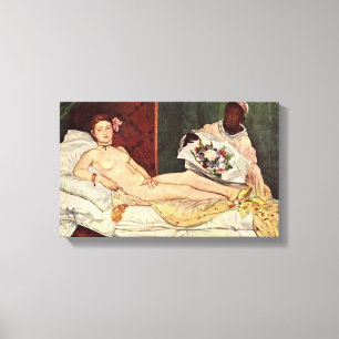 Edouard Manet - Olympia Canvas Afdruk