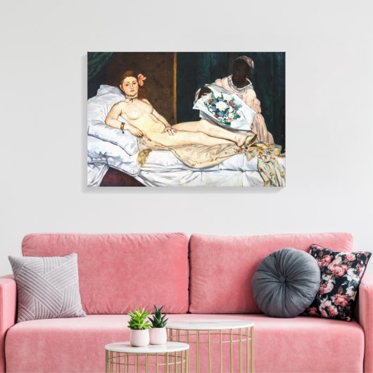 Edouard Manet - Olympia Canvas Afdruk (Insitu (Woonkamer))
