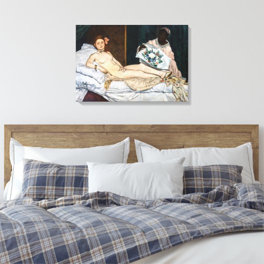 Edouard Manet - Olympia Canvas Afdruk (Insitu (Slaapkamer))