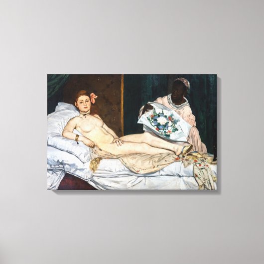 Edouard Manet - Olympia Canvas Afdruk (Voorkant)