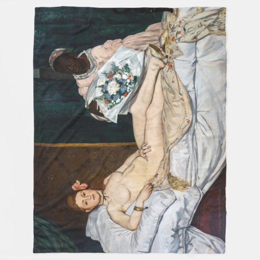 Edouard Manet - Olympia Fleece Deken (Voorkant)