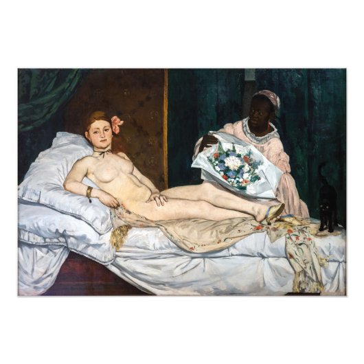 Edouard Manet - Olympia Foto Afdruk (Voorkant)