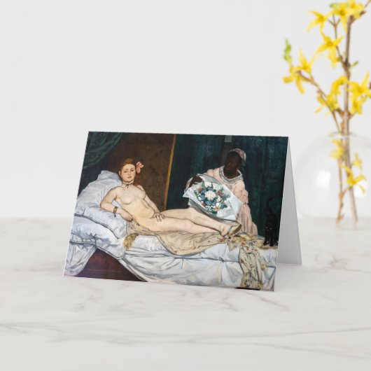 Edouard Manet - Olympia Kaart (Gele Bloem)