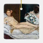 Edouard Manet - Olympia Keramisch Ornament (Achterkant)