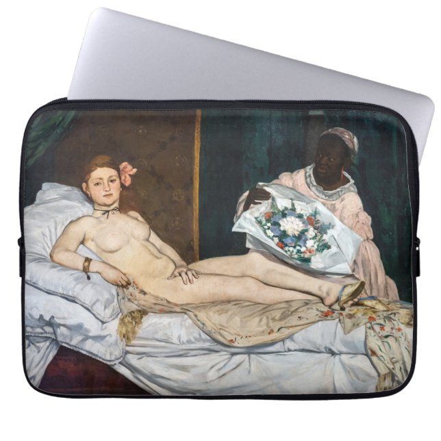 Edouard Manet - Olympia Laptop Sleeve (Voorkant)