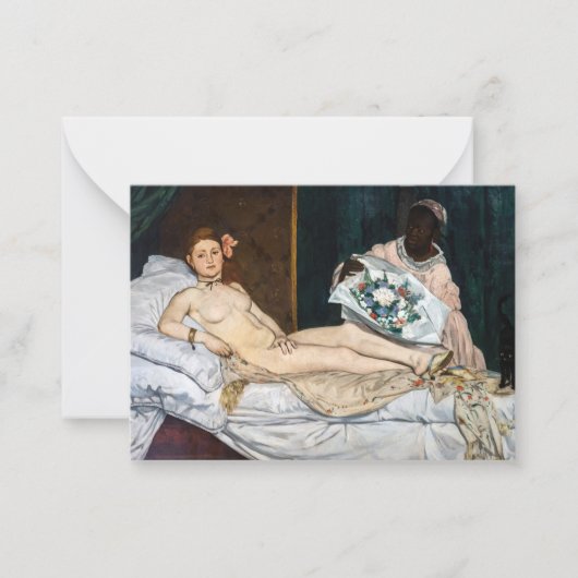Edouard Manet - Olympia Notitiekaartje (Voorkant)
