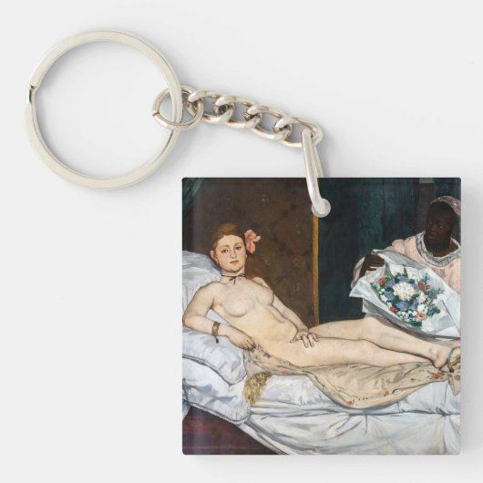 Edouard Manet - Olympia Sleutelhanger (Voorkant)