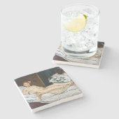 Edouard Manet - Olympia Stenen Onderzetter (Zijkant)