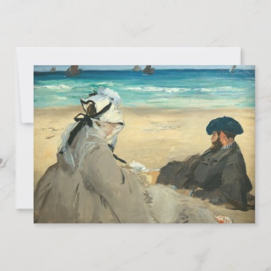 Edouard Manet - Op het strand Bedankkaart (Voorkant)