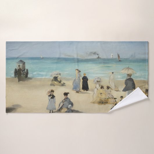 Edouard Manet - Op het strand, Boulogne-sur-Mer Bad Handdoek (Badhanddoek)