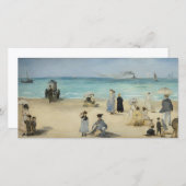 Edouard Manet - Op het strand, Boulogne-sur-Mer Bedankkaart (Voorkant / Achterkant)