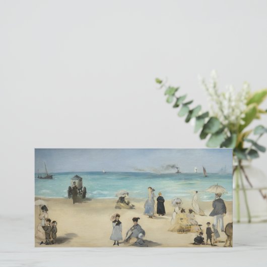 Edouard Manet - Op het strand, Boulogne-sur-Mer Bedankkaart (Staand voorkant)