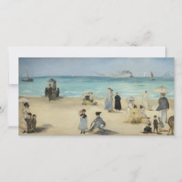 Edouard Manet - Op het strand, Boulogne-sur-Mer Bedankkaart