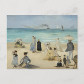 Edouard Manet - Op het strand, Boulogne-sur-Mer Briefkaart (Voorkant)