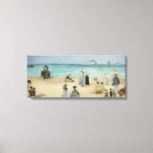 Edouard Manet - Op het strand, Boulogne-sur-Mer Canvas Afdruk (Voorkant)