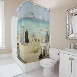 Edouard Manet - Op het strand, Boulogne-sur-Mer Douchegordijn