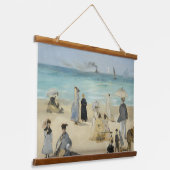 Edouard Manet - Op het strand, Boulogne-sur-Mer Hangend Wandkleed (Gebogen)