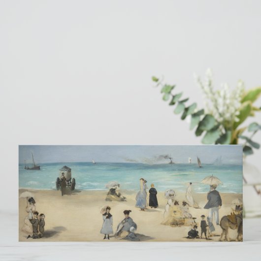 Edouard Manet - Op het strand, Boulogne-sur-Mer Kaart (Staand voorkant)