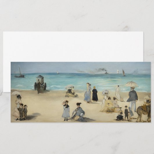 Edouard Manet - Op het strand, Boulogne-sur-Mer Kaart (Voorkant / Achterkant)