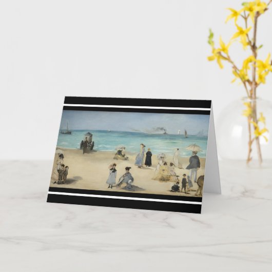 Edouard Manet - Op het strand, Boulogne-sur-Mer Kaart (Gele Bloem)
