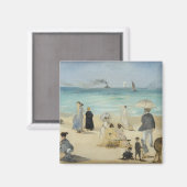 Edouard Manet - Op het strand, Boulogne-sur-Mer Magneet (Voorkant / Achterkant)